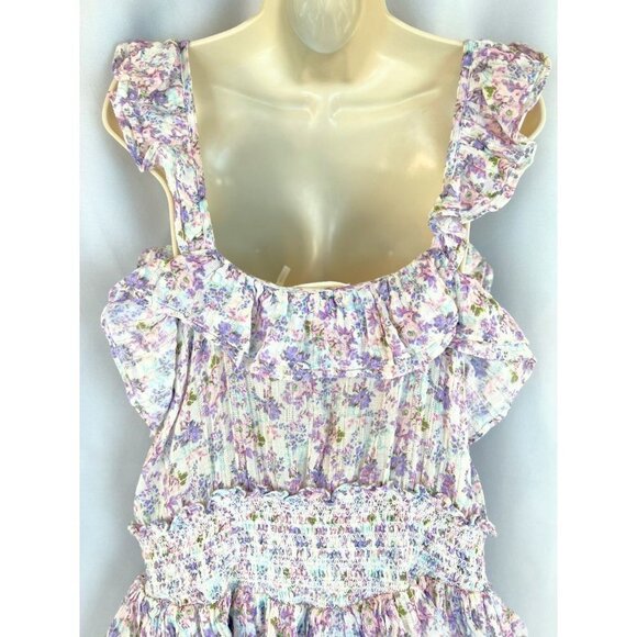 LoveShackFancy Floral Shanely Dress in Positano Blue $295 - Picture 7 of 11
